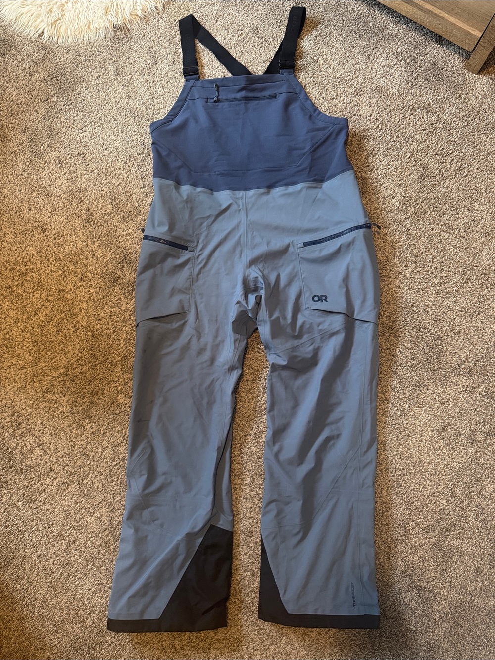 Outdoor Research Two-Tone Blue Women's Bib Overalls New XL